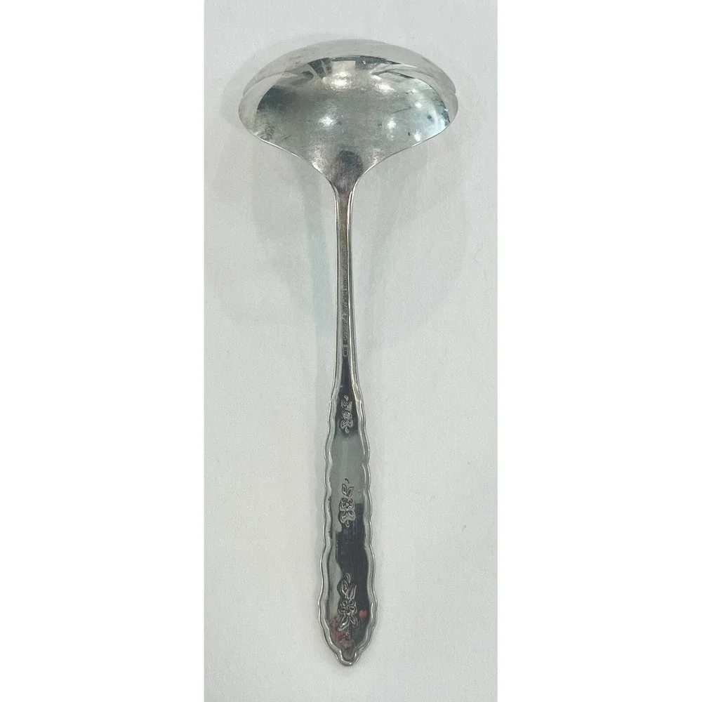 Oneida Gravy Ladle FLORAL BOUQUET Stainless Distinction‎ Silverware Flatware